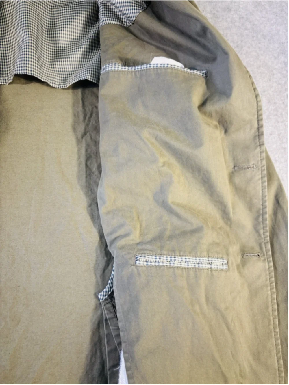 Coconut Grove Mens 40R Khaki Cotton Blend Blazer Sport Coat Patch Pockets